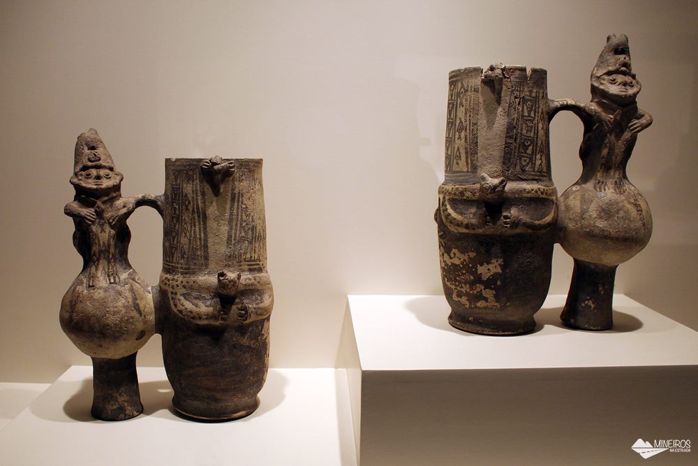 Objetos da sala Chancay-Chimu, expostos no Museu de Arte Precolombino, em Cusco.