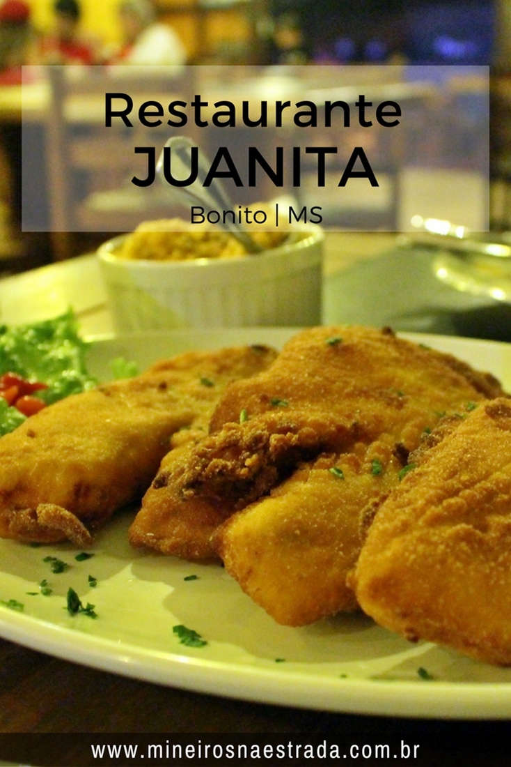 Restaurante Juanita, em Bonito, famoso por servir pratos tendo peixe como ingrediente principal.