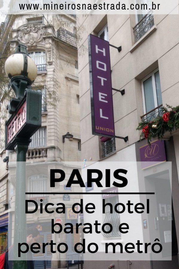 Procurando um hotel barato e próximo ao metrô em Paris? O Hotel de L'Union tem metrô literalmente na porta e preços muito bons!